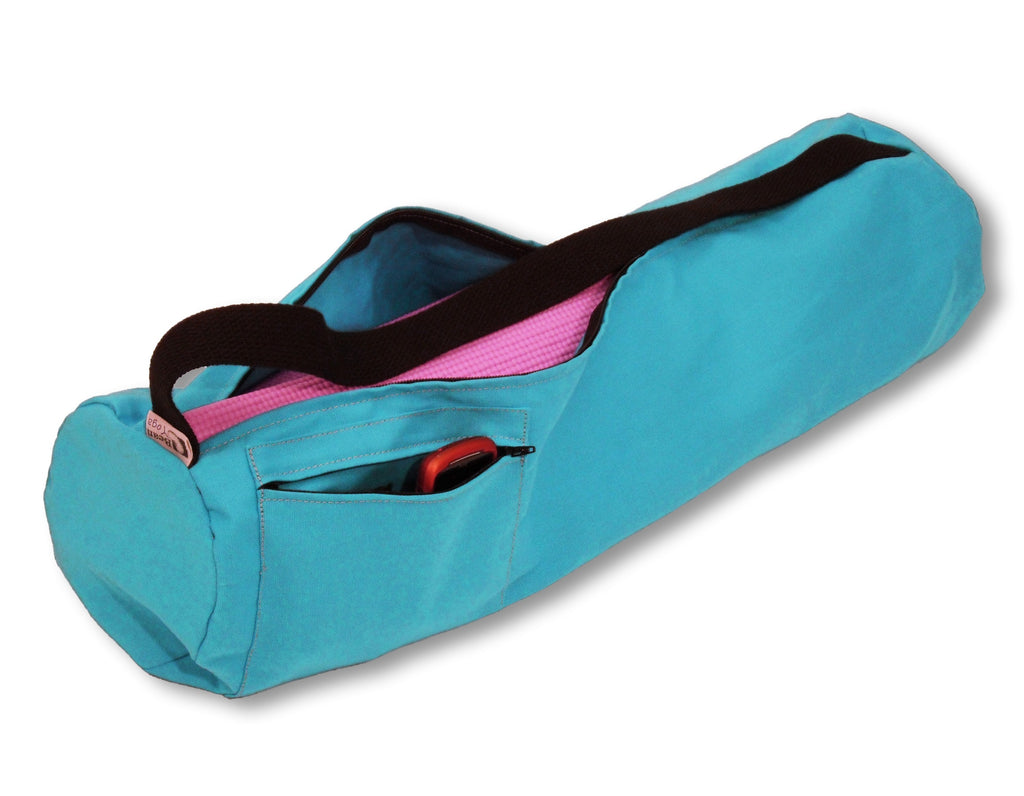 Bean Products Yoga Mat Bags from A Multitude of Colors in Cotton Choose Large for Standard Mats or Extra Large for Oversize or More Room for Accessories 2 Sizes Organic Cotton or Hemp