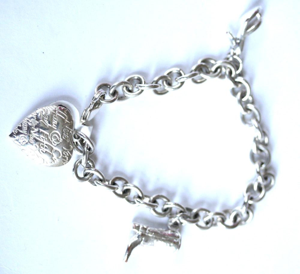 Silver Charm Bracelet with 3 x Charms | Tron Pawn t/a Glasgow Pawnbroking