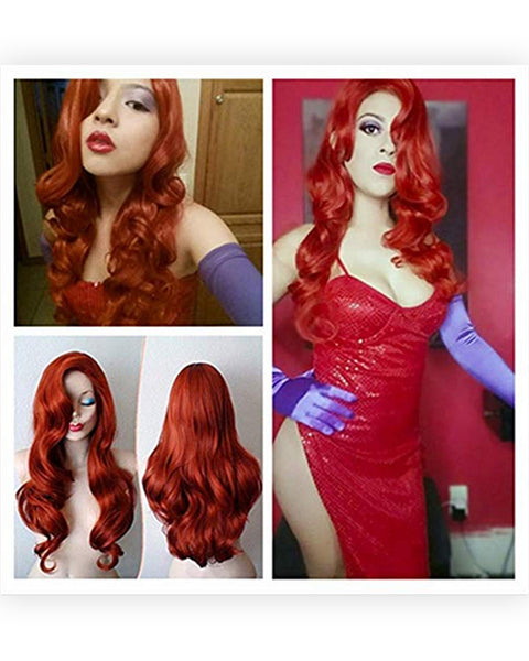 Synthetic Wig Christmas Present Copper Red Hair Female Cartoon Charact –  ATOZWIG