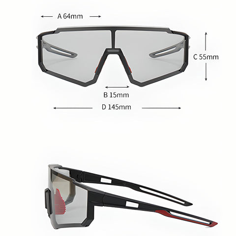 Blayze Farrier Blanche Lunettes de sport Lunettes de cyclisme Détails Dimensions