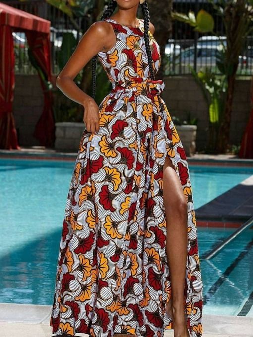 ankara long dress