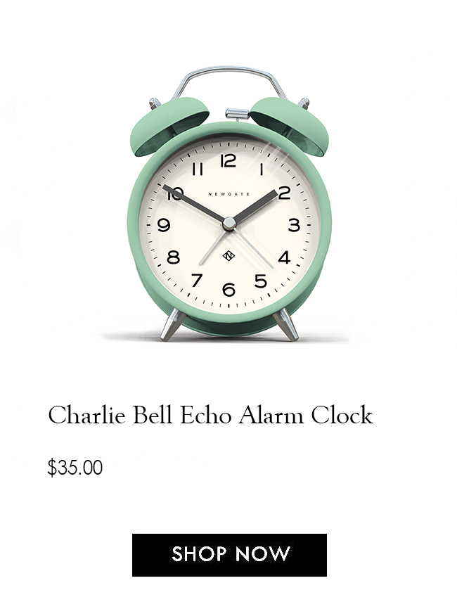 Shop Charlie Bell Echo Alarm Clock Neo Mint Newgate Collection Burke Decor