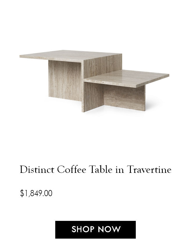 Japandi Home Collection Burke Decor Distinct Coffee Table Travertine