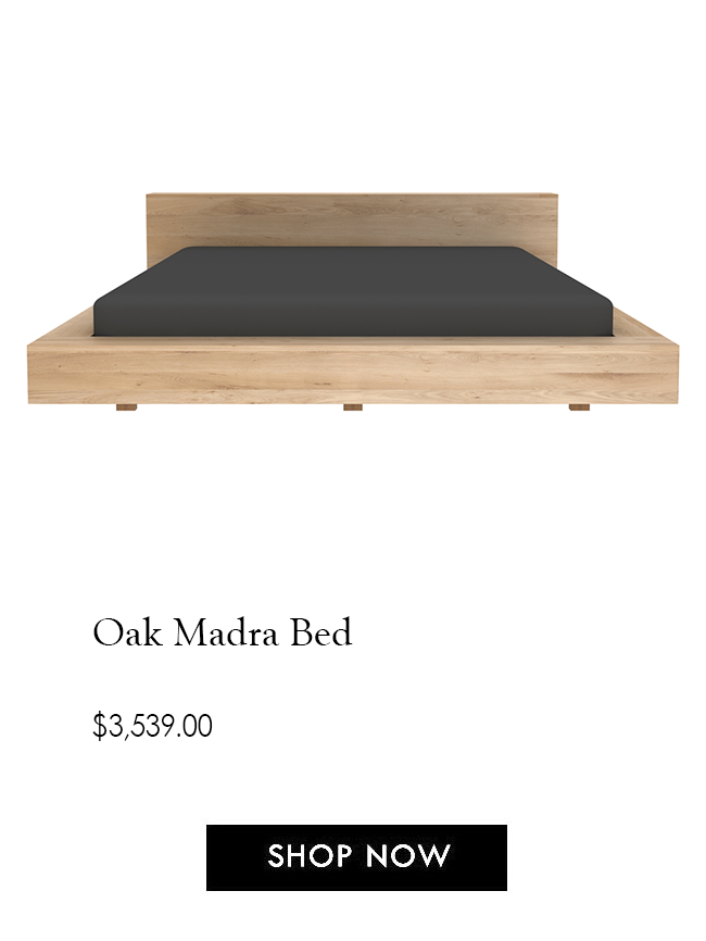 Japandi Home Collection Burke Decor Oak Madra Bed