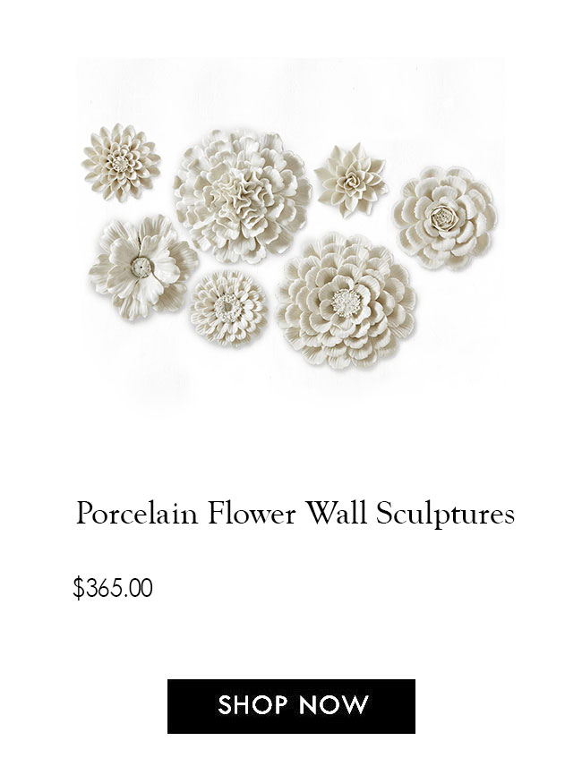 Porcelain Flower Wall Sculpture