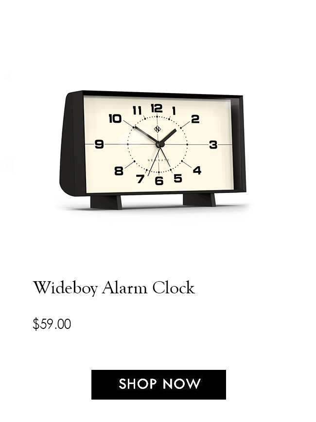 Shop Newgate Collection Burke Decor Wideboy Alarm Clock Black White Face 