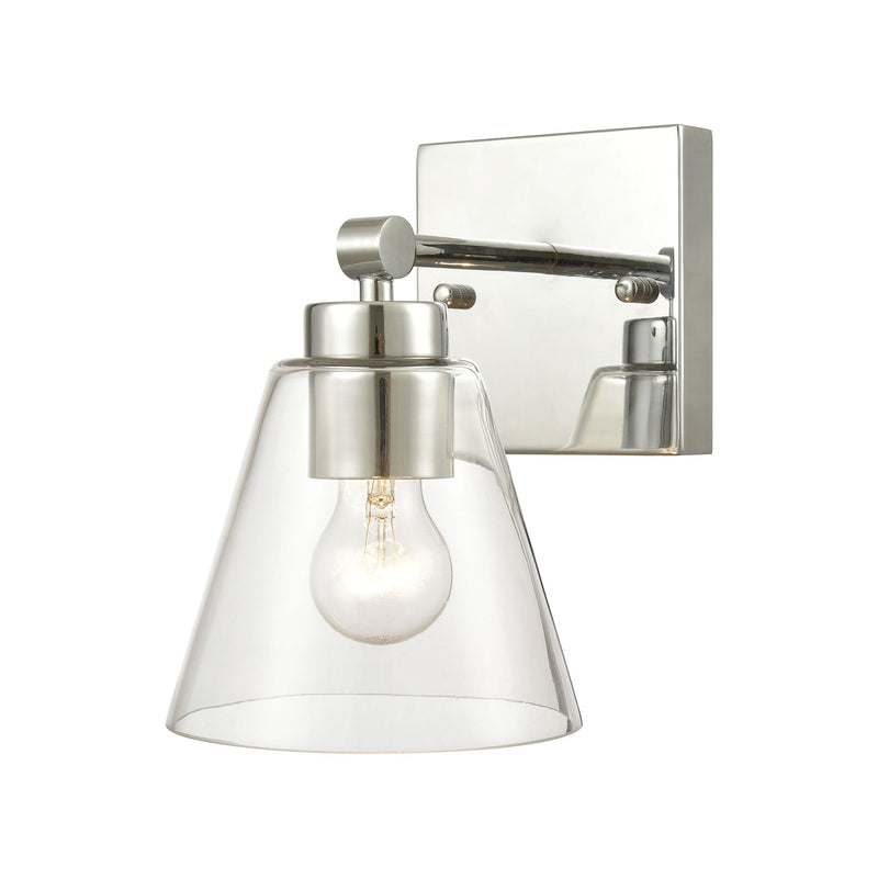 Shop East Point 1-Light Vanity Light in Polished Chrome with Clear ...