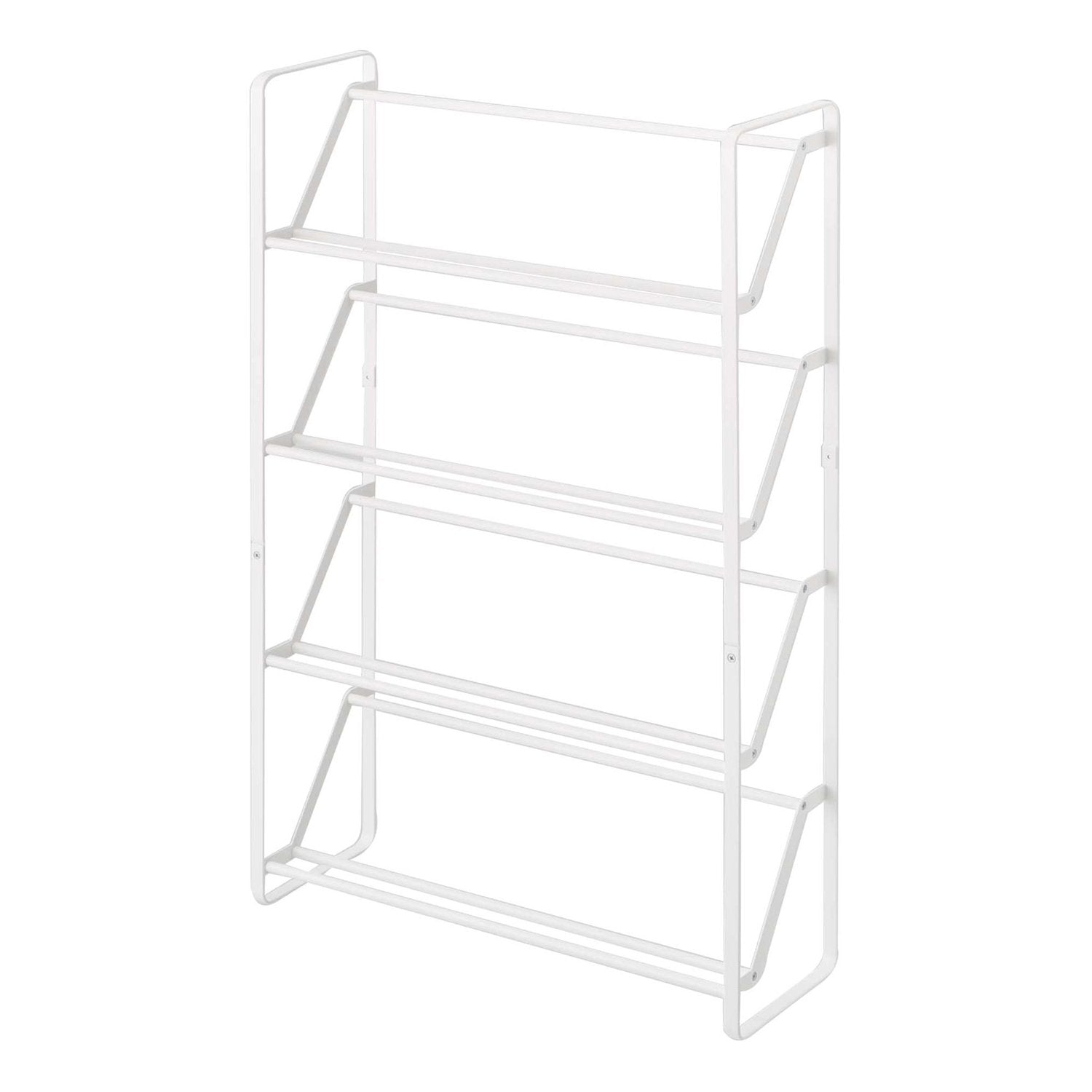 Frame 4-Tier Slim Angled Shoe Rack in 