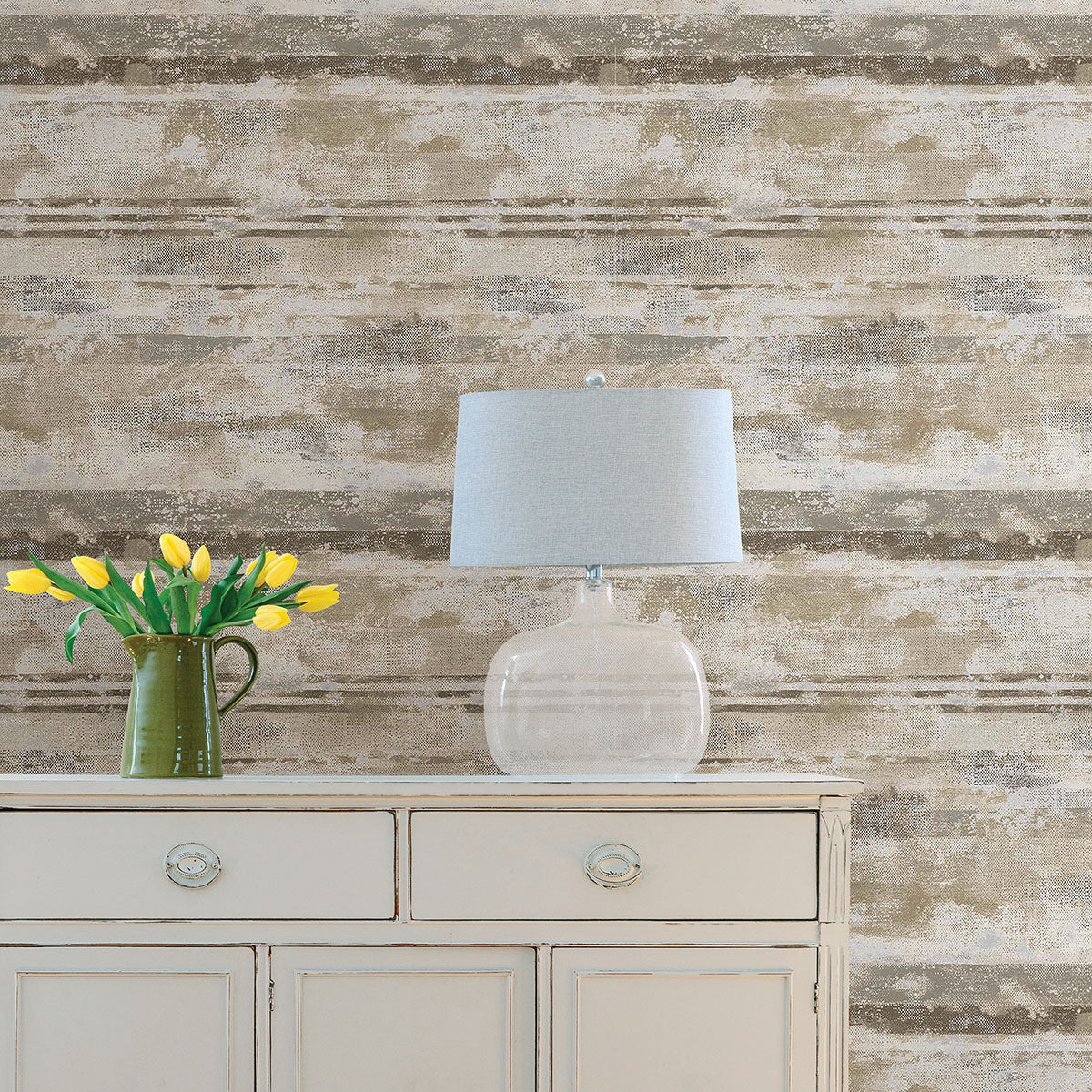 Abigal Beige Stripe Wallpaper from the Nature by Advantage Collection