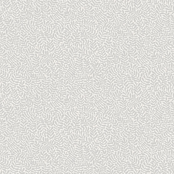 Anna Light Grey Fern Trail Wallpaper