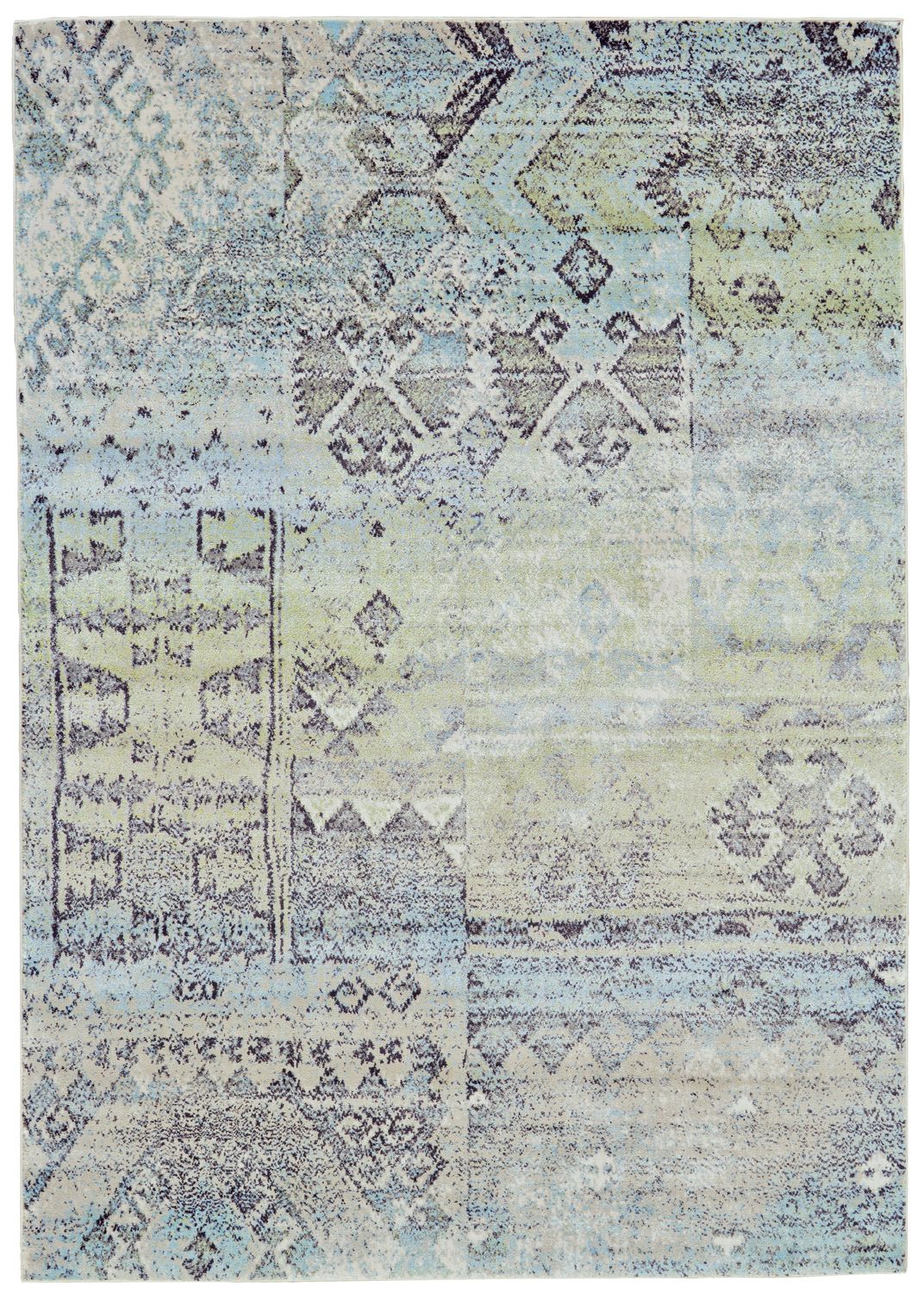 Alessandria Green and Blue Rug by BD Fine