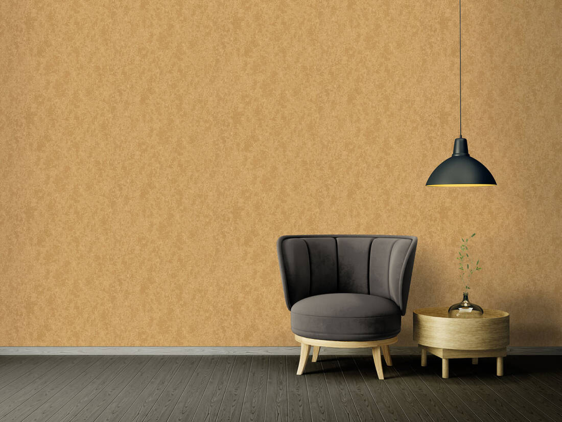 Abstract Shapes Textured Luxury Wallpaper in Gold