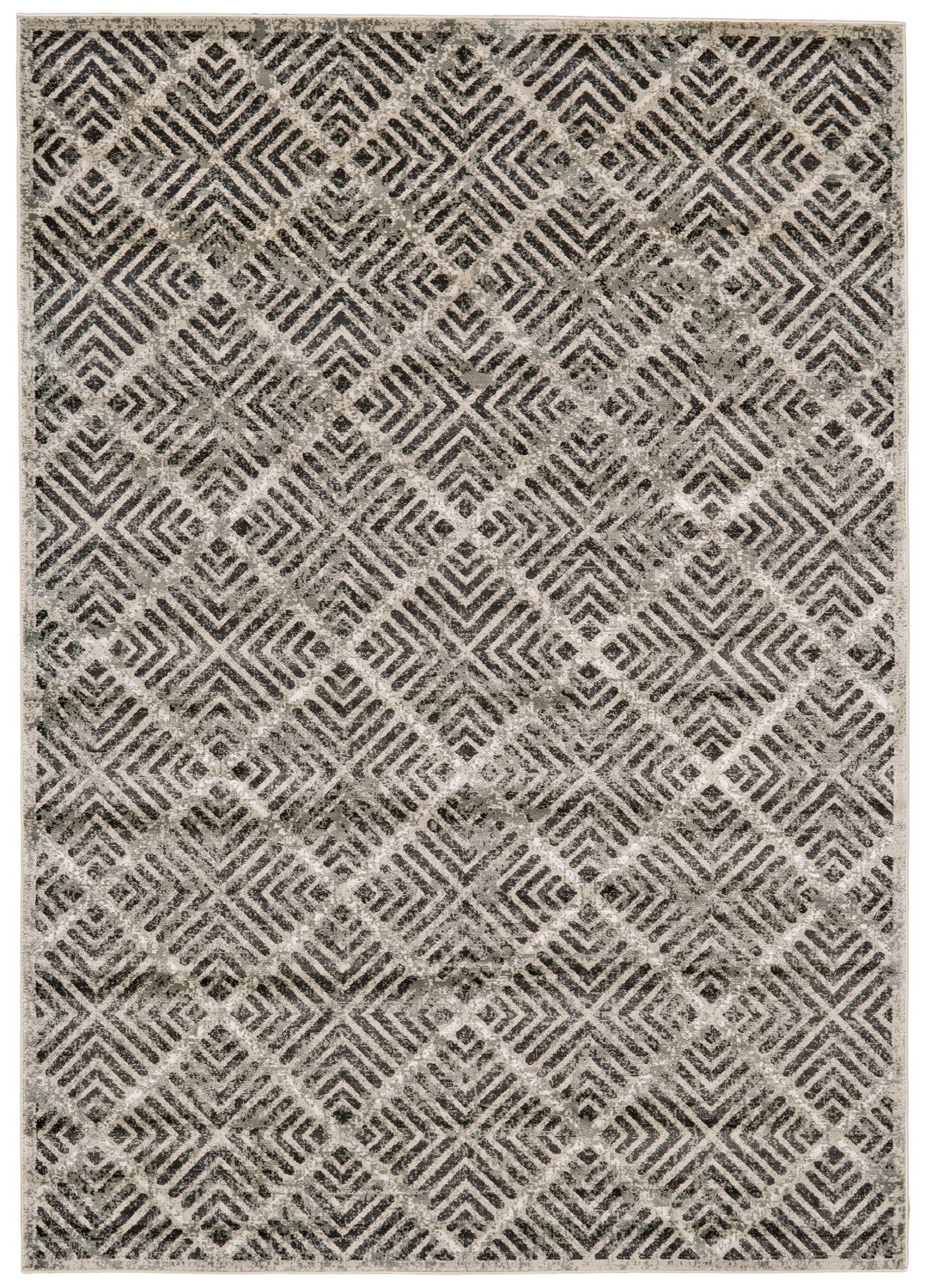 Alessandria Gray and Ivory Rug by BD Fine