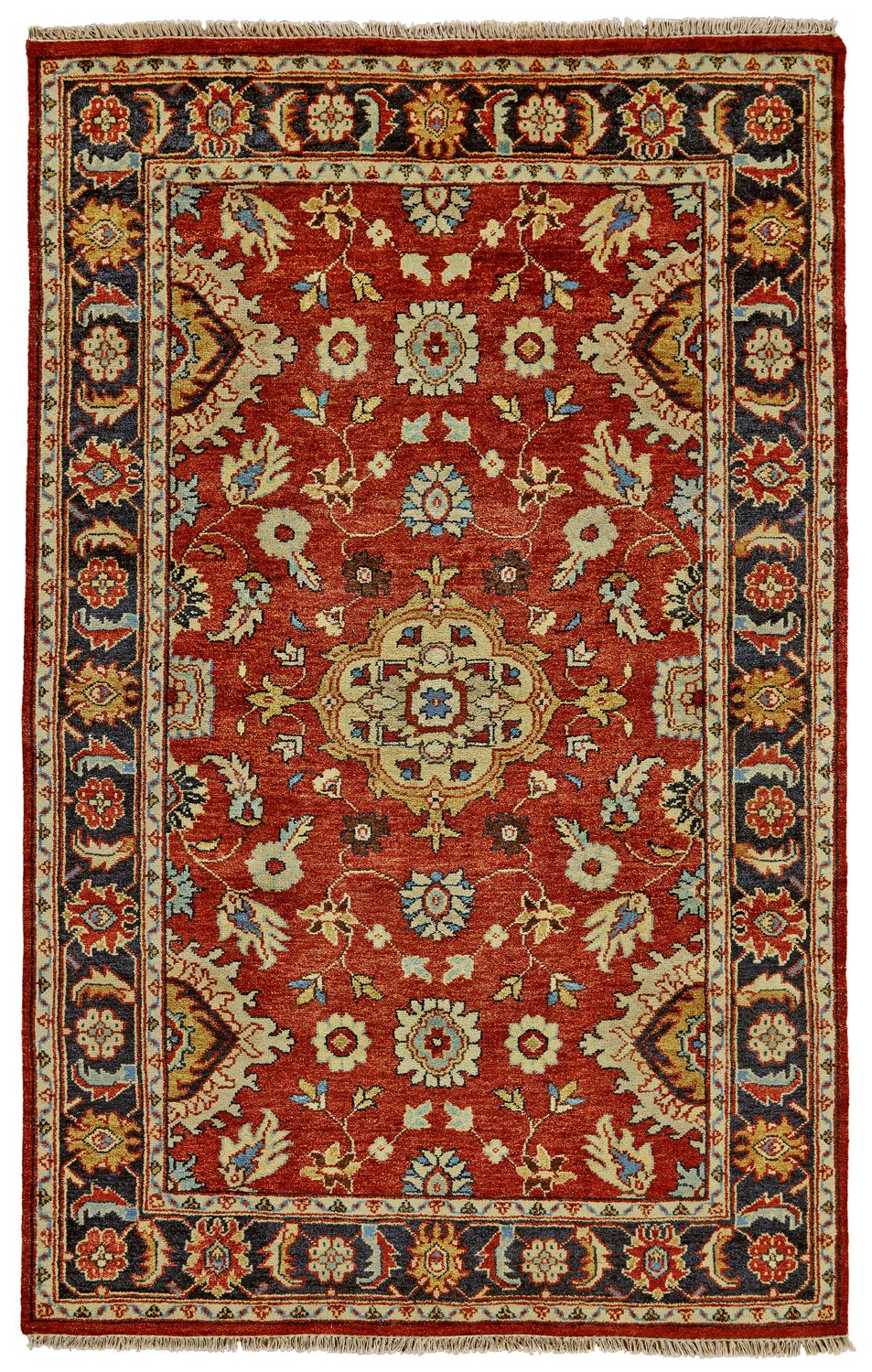 Alden Hand Knotted Rust and Gold Rug by BD Fine