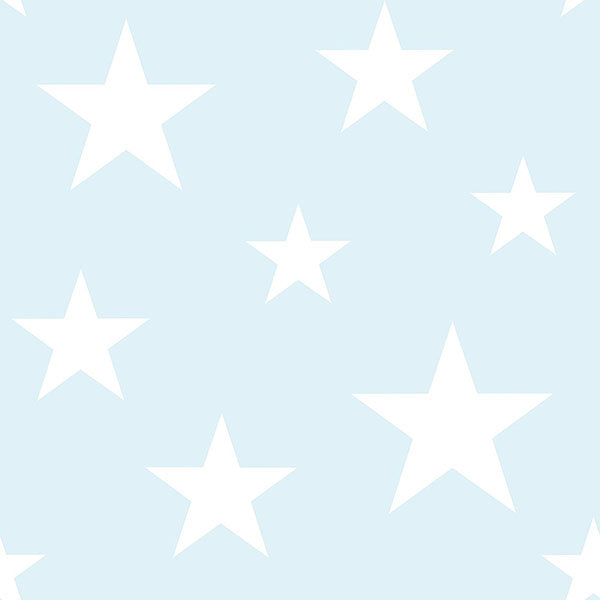 Amira Sky Blue Stars Wallpaper from the Fable Collection