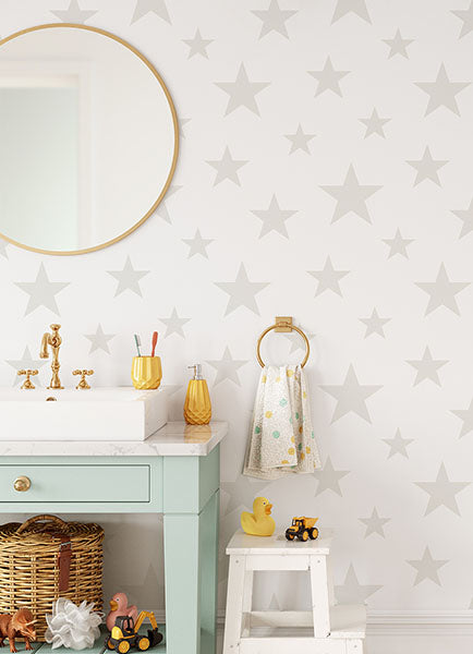 Amira Cream Stars Wallpaper from the Fable Collection