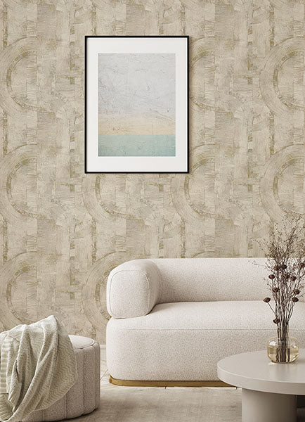 Abe Cream Geo Wallpaper from Concrete Advantage Collection