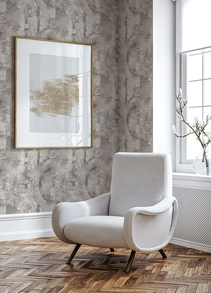 Abe Light Grey Geo Wallpaper from Concrete Advantage Collection