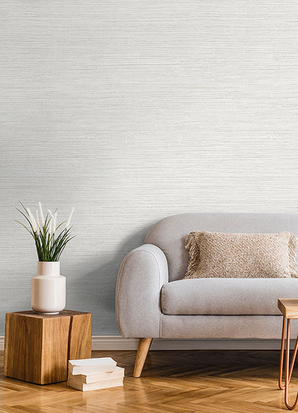 Alton Off-White Faux Grasscloth Wallpaper from Fusion Advantage Collection