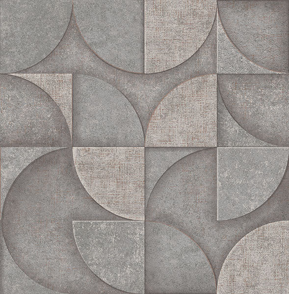 Addison Grey Retro Geo Wallpaper from Fusion Advantage Collection