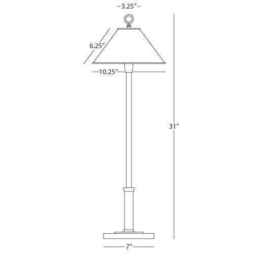 Aaron Buffet Table Lamp in Various Finishes