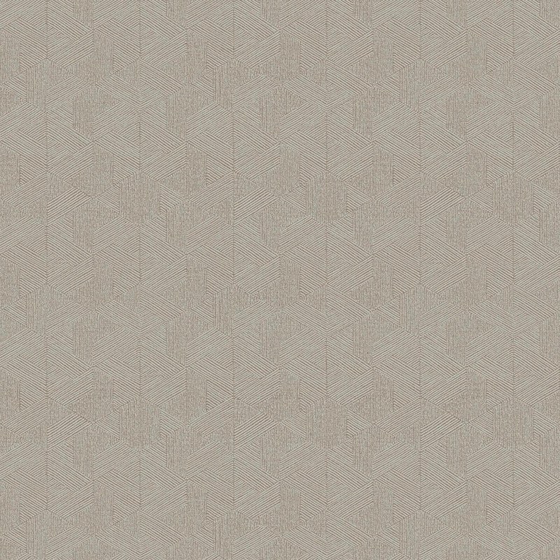 Abstract Geo Modern Wallpaper in Silver/Brown