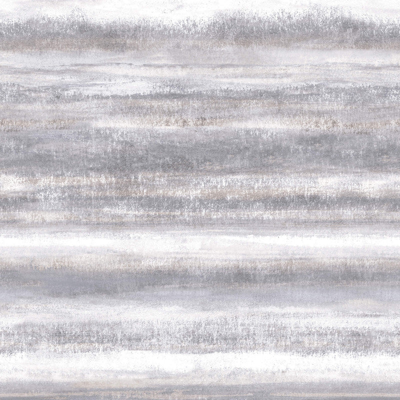 Abstract Watercolor-Effect Textured Wall Mural in Grey White