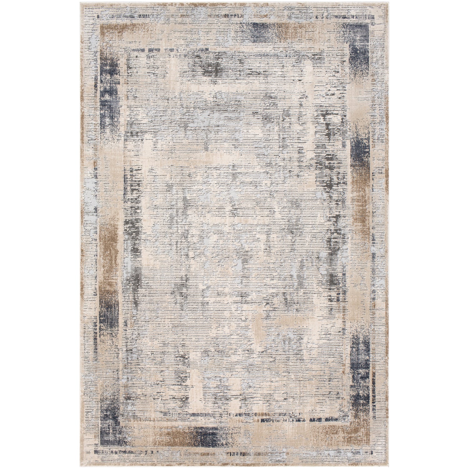 Alpine Rug in Ivory & Medium Gray