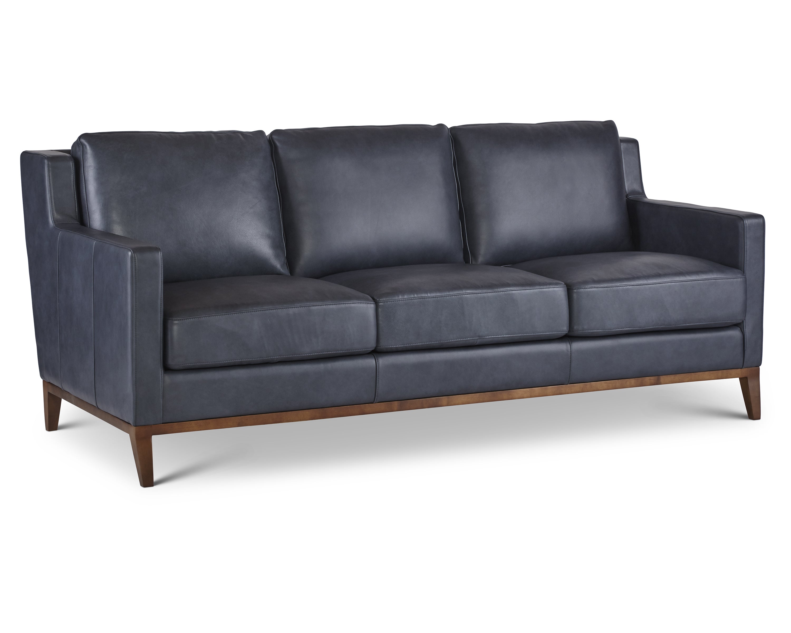 Anders Leather Sofa in Denim