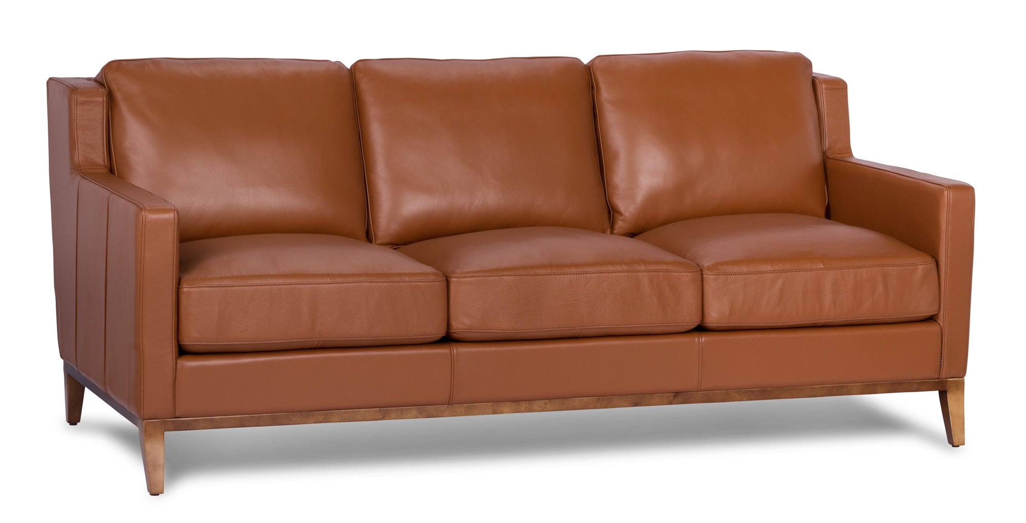 Anders Leather Sofa in Brandy