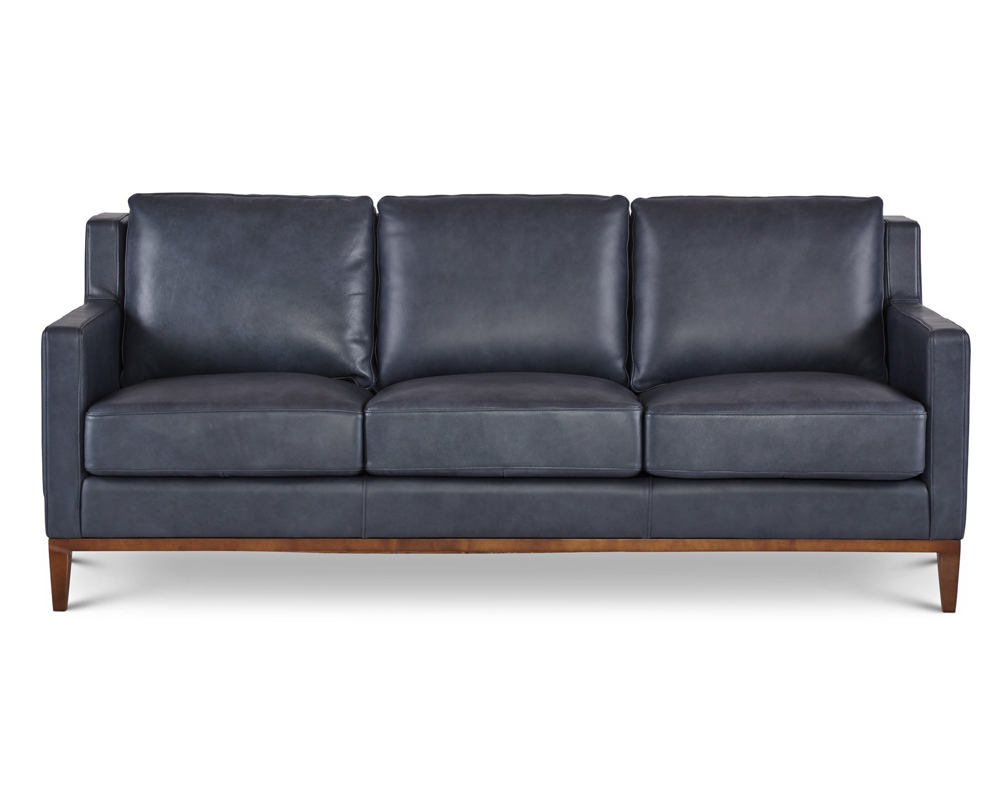 Anders Leather Sofa in Denim