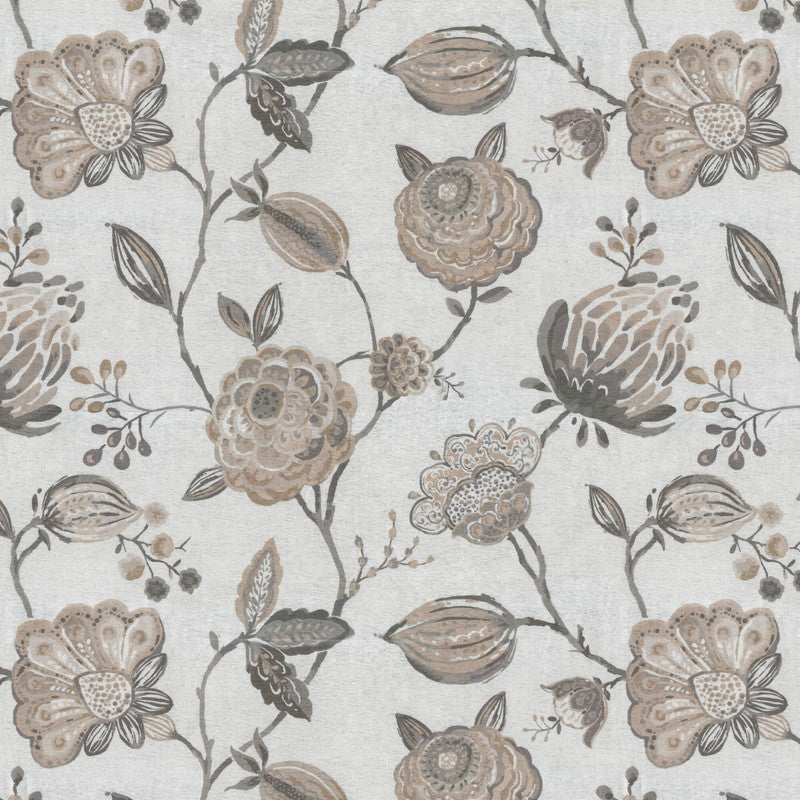 Awaken Fabric in Cream/Beige/Grey