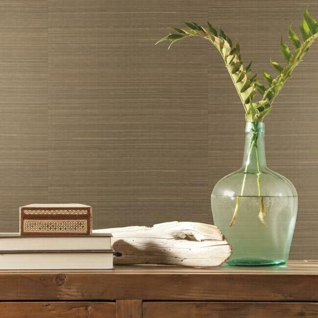 Abaca Weave Wallpaper in Sand from the Elegant Earth Collection