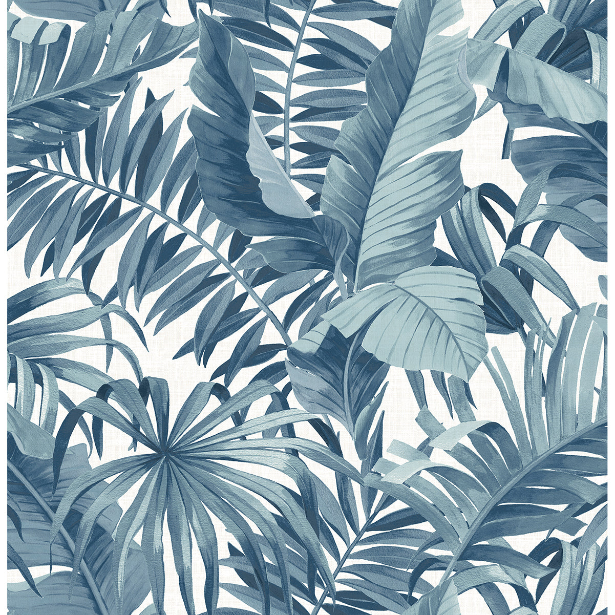 Alfresco Tropical Palm Wallpaper in Blue from the Pacifica Collection