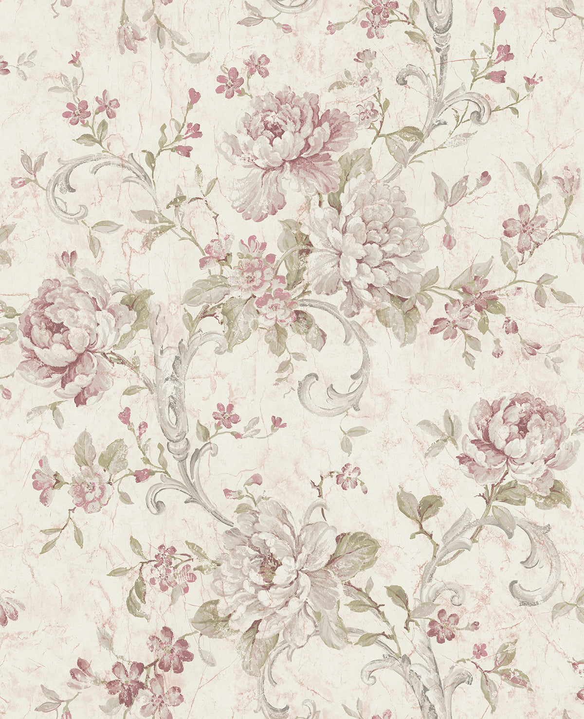 Antiqued Rose Wallpaper In Dusty Mauve From The Vintage Home 2 Collect Burke Decor
