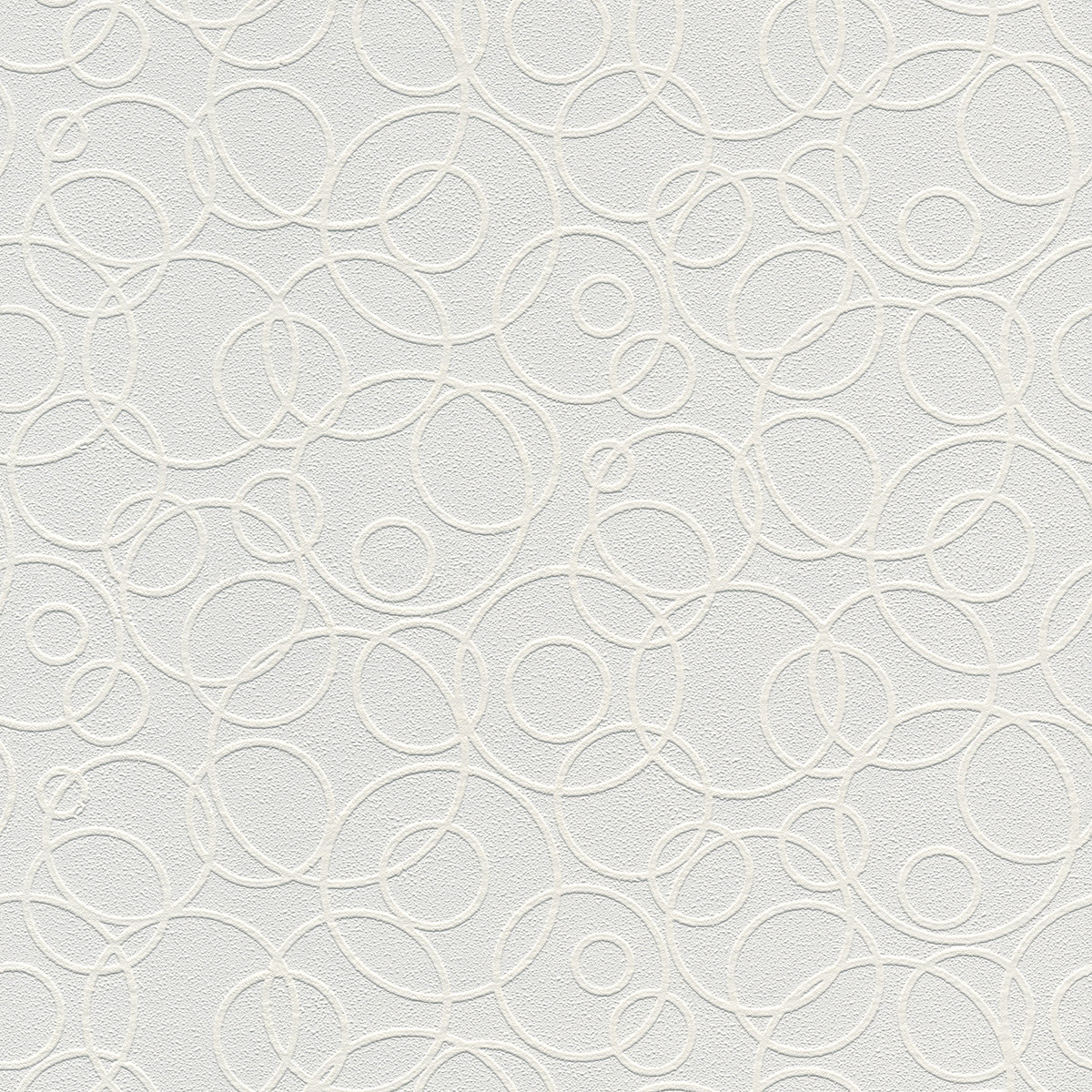 Artemisia White Circles Paintable Wallpaper by Brewster Home Fashions