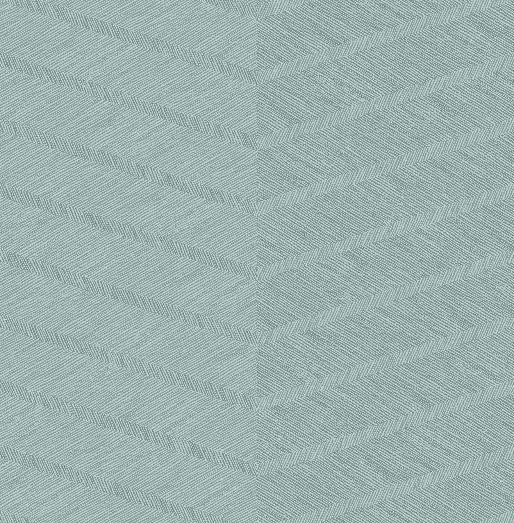 Aspen Chevron Wallpaper in Aqua from the Scott Living Collection