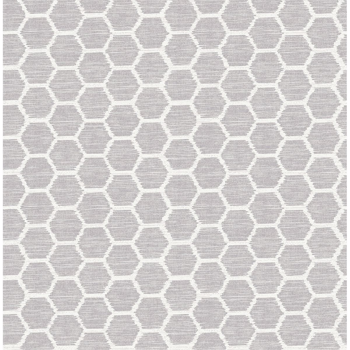 Aura Honeycomb Wallpaper in Lavender from the Celadon Collection