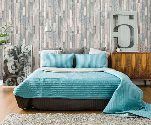 modern & rustic faux wood wallpaper | burke décor – burke decor