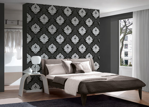 black wallpaper – bold glamour for an eye-catching space – burke decor