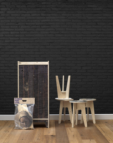 Black Brick Wallpaper Design By Piet Hein Eek For Nlxl Burke Decor