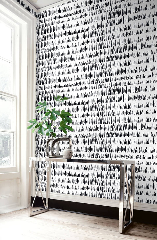 Abstract Modern Peel and Stick Wallpaper, Black White Removable Wallpaper,  Modern Fabric Wallpaper | Pippa + June – PIPPA + JUNE