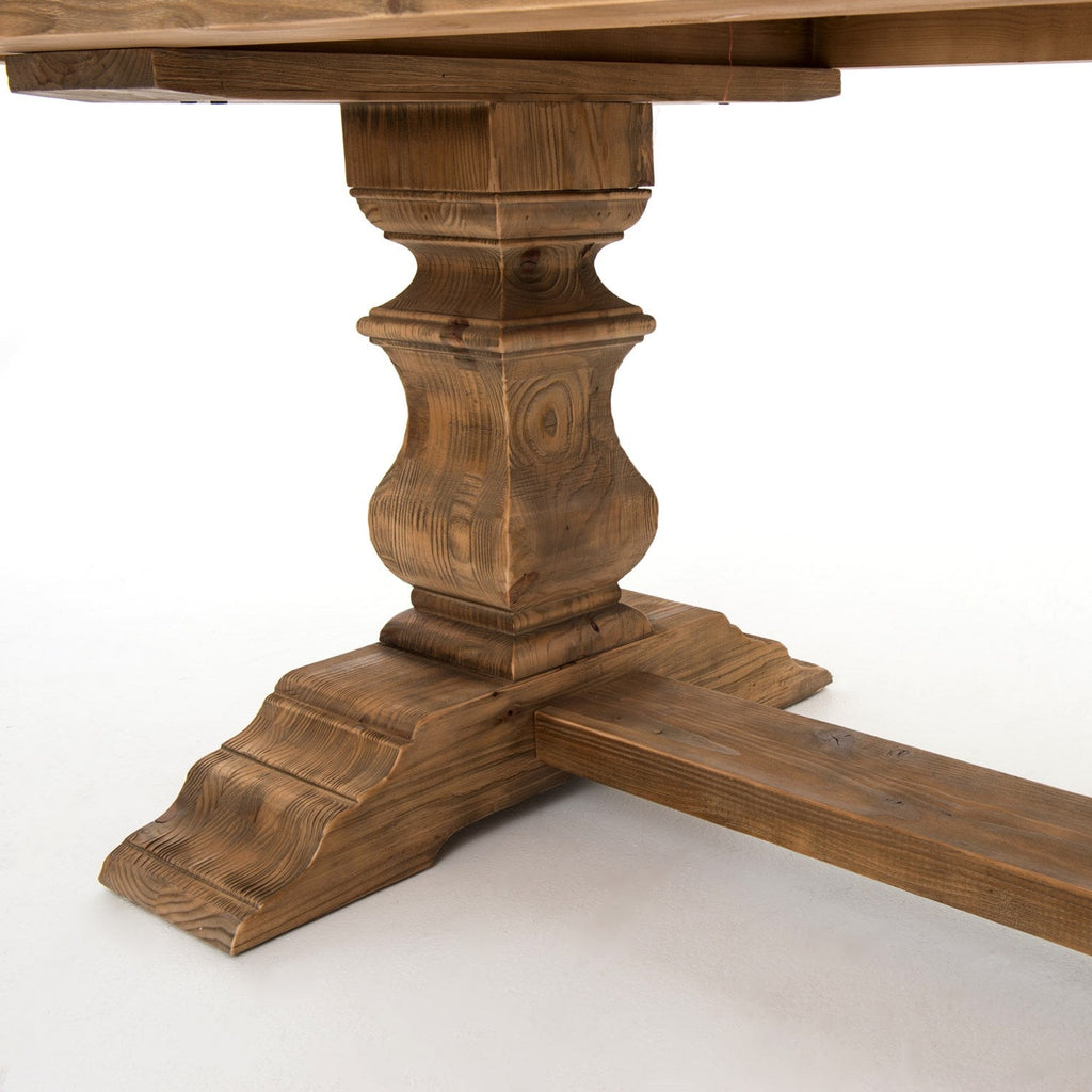 деревянный стол на одной ножке из массива