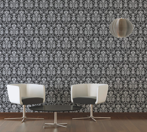 black and white wallpaper for bathrooms