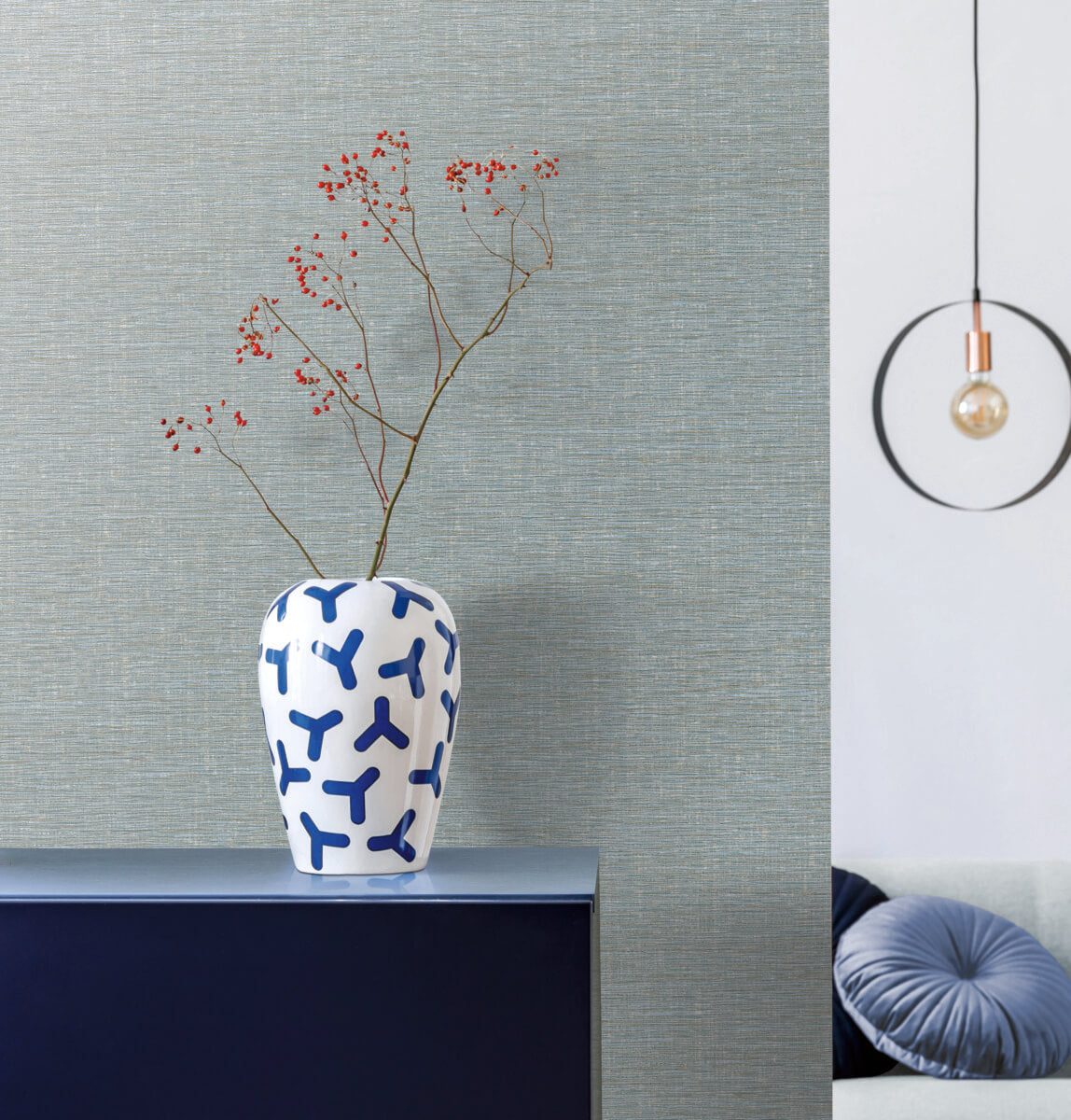 Altitude Wallpaper in Blue/Gray from the Artisan Digest Collection by York Wallcoverings