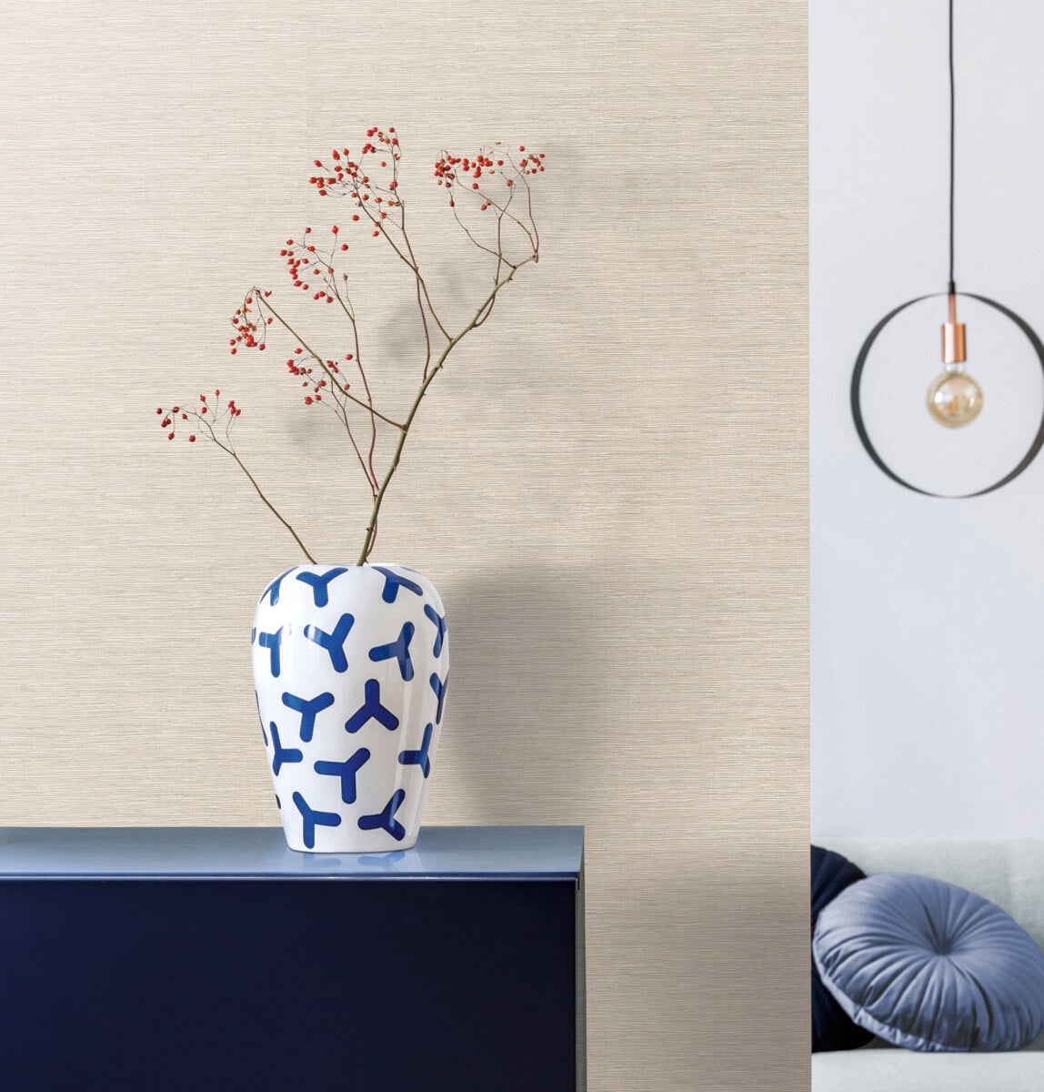 Altitude Wallpaper in Cream from the Artisan Digest Collection by York Wallcoverings