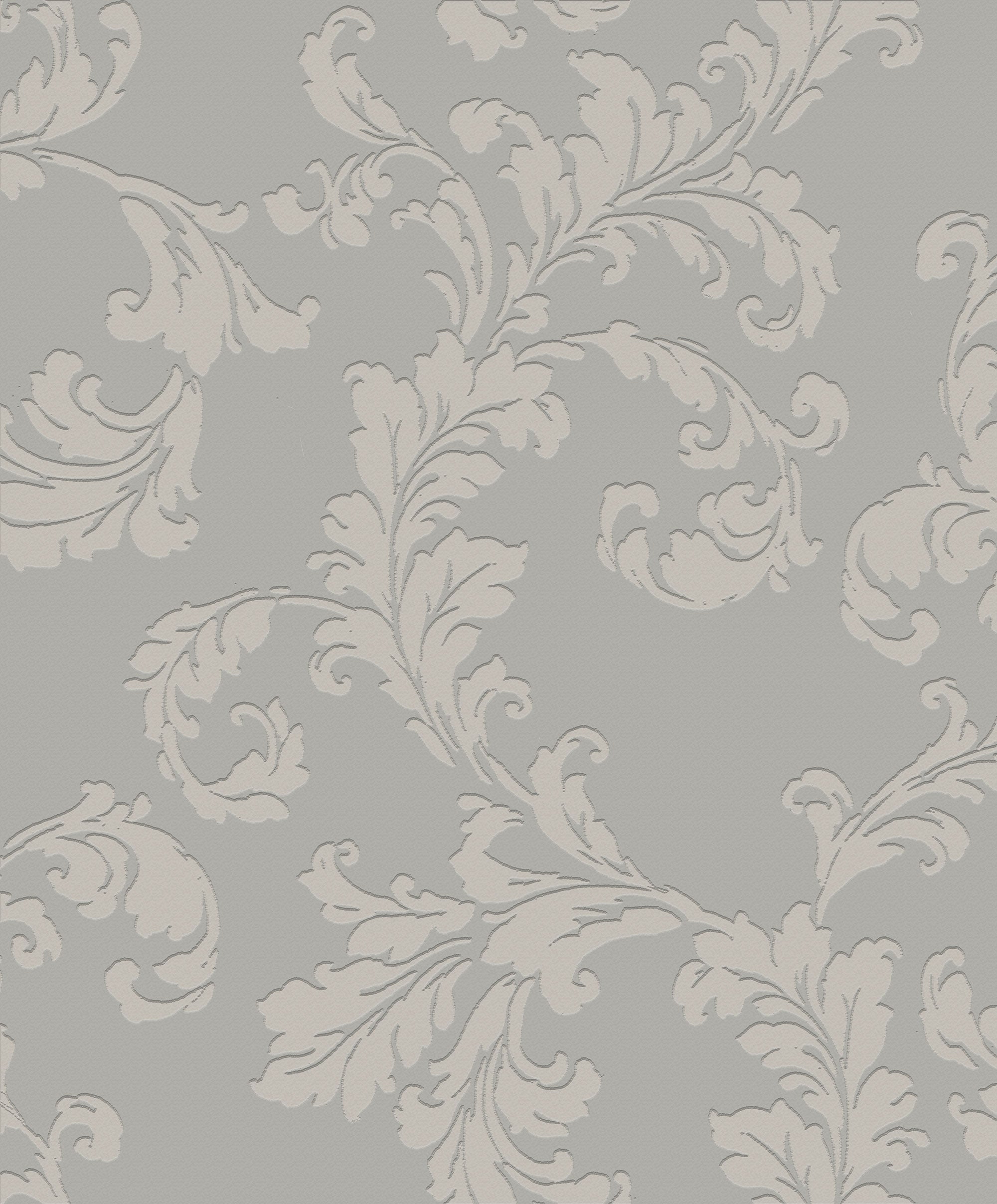 Acanthus Trail Soft Grey Wallpaper from the Emporium Collection