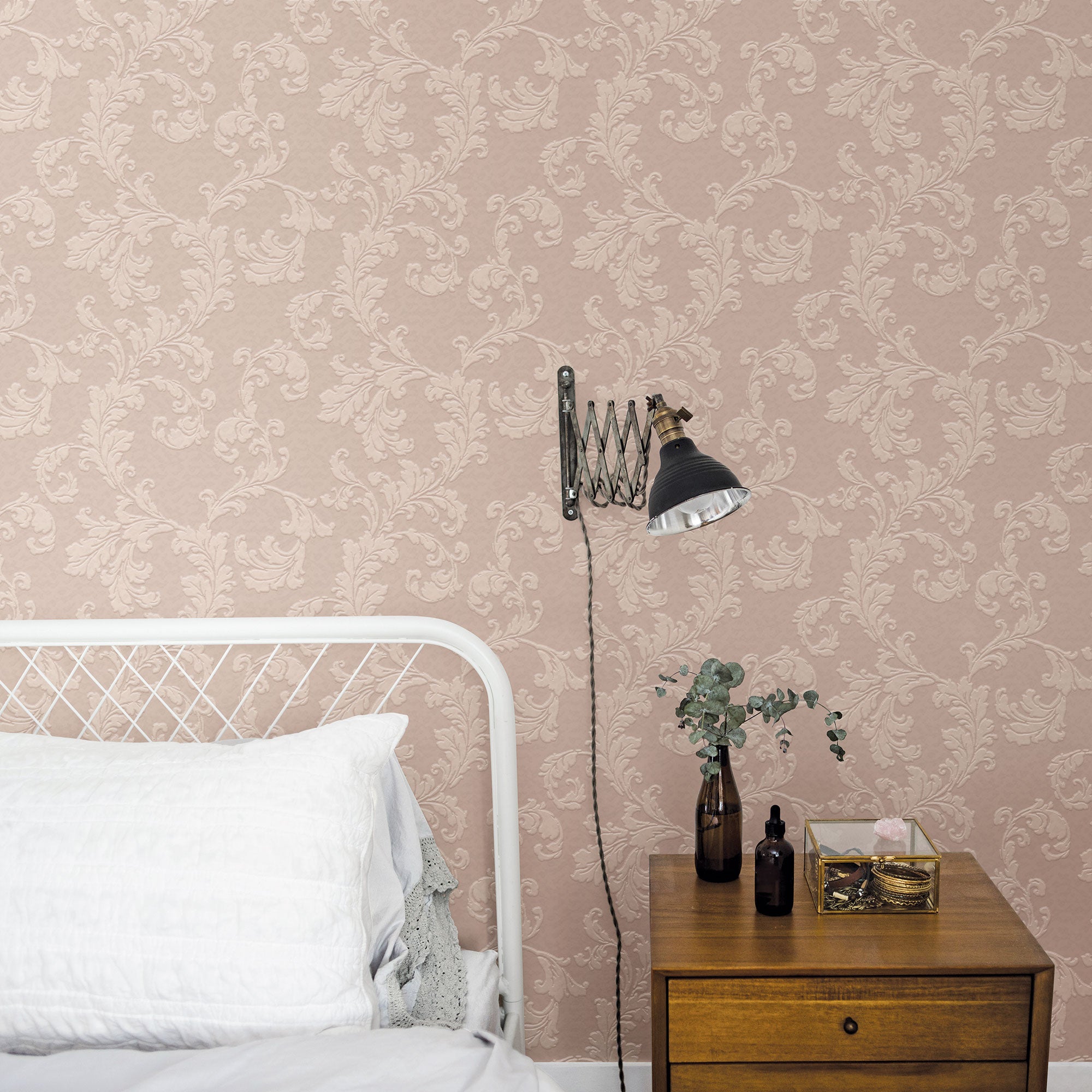 Acanthus Trail Pink Wallpaper from the Emporium Collection