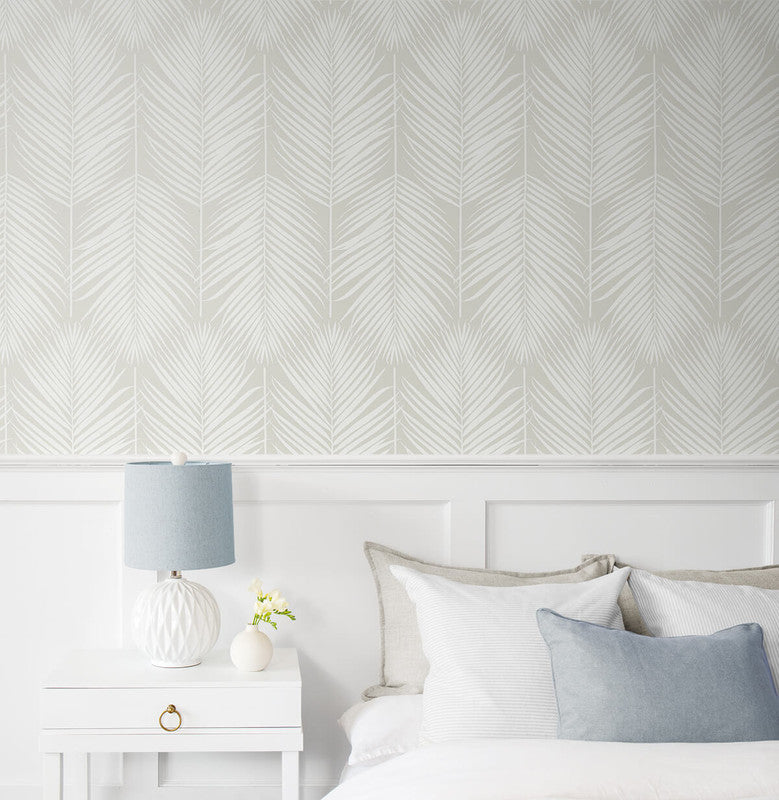 Athena Palm Wallpaper in Sea Salt