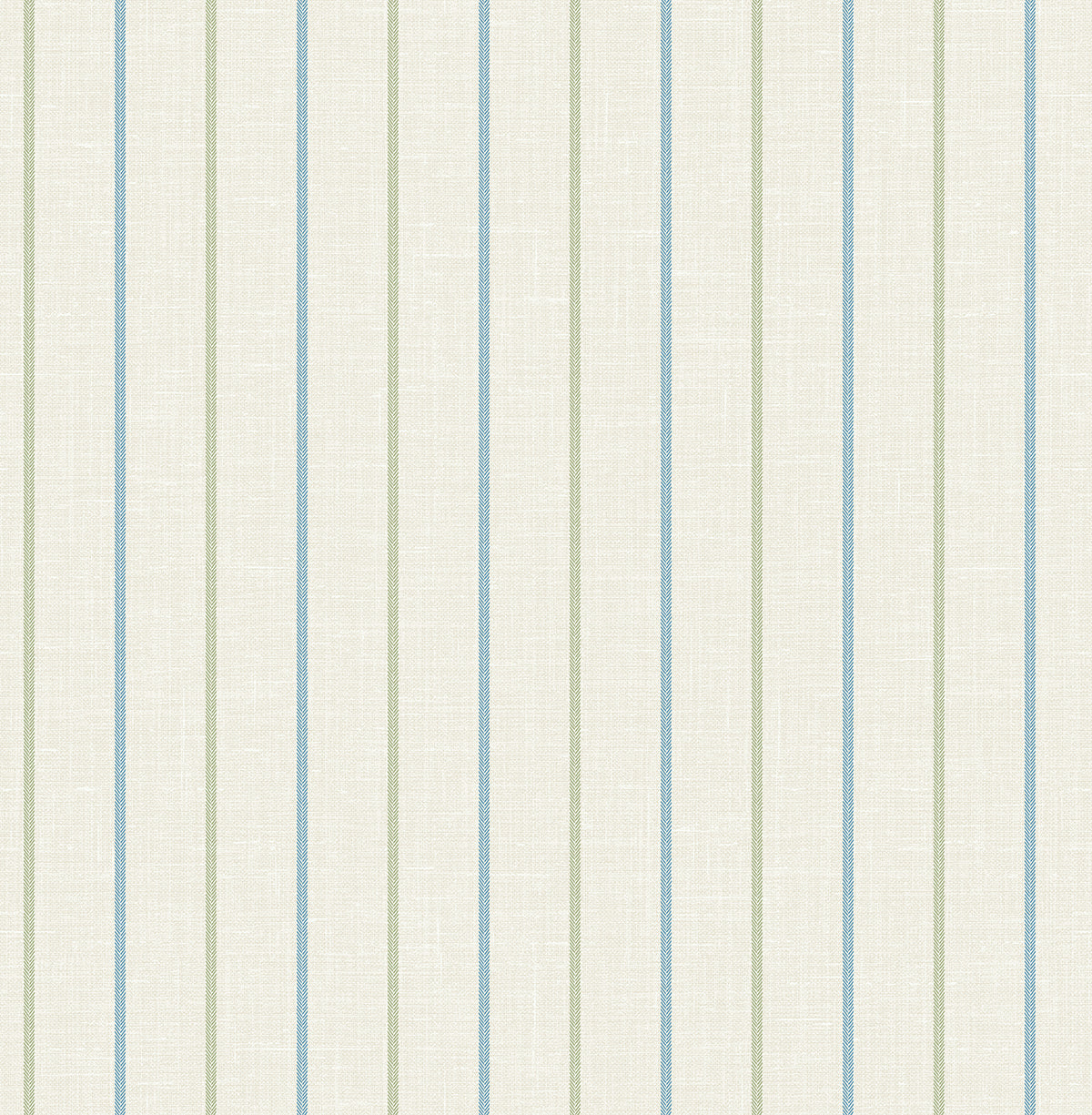 Andree Stripe Wallpaper in French Blue & Pomme